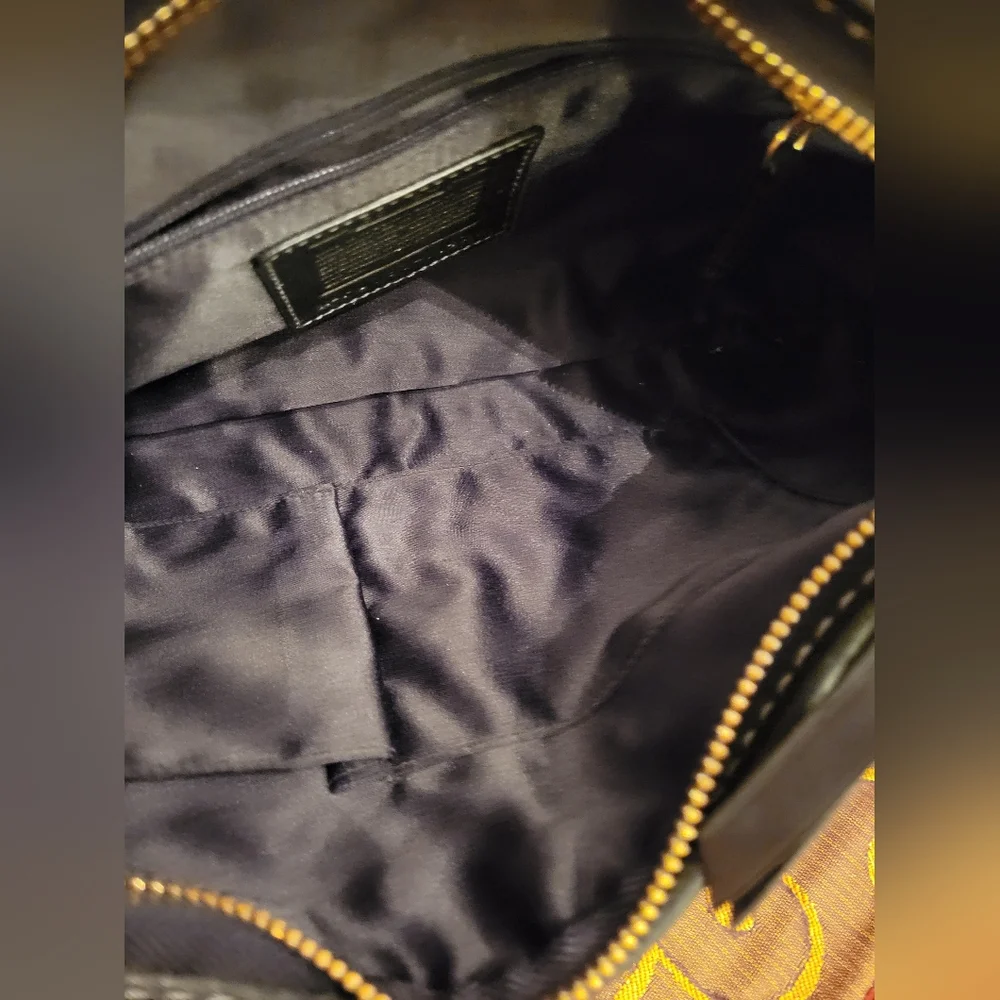 PRICE FIRM - Black Signature COACH Handbag & Wristlet Wallet, circ. 2007 - Picture 9 of 14